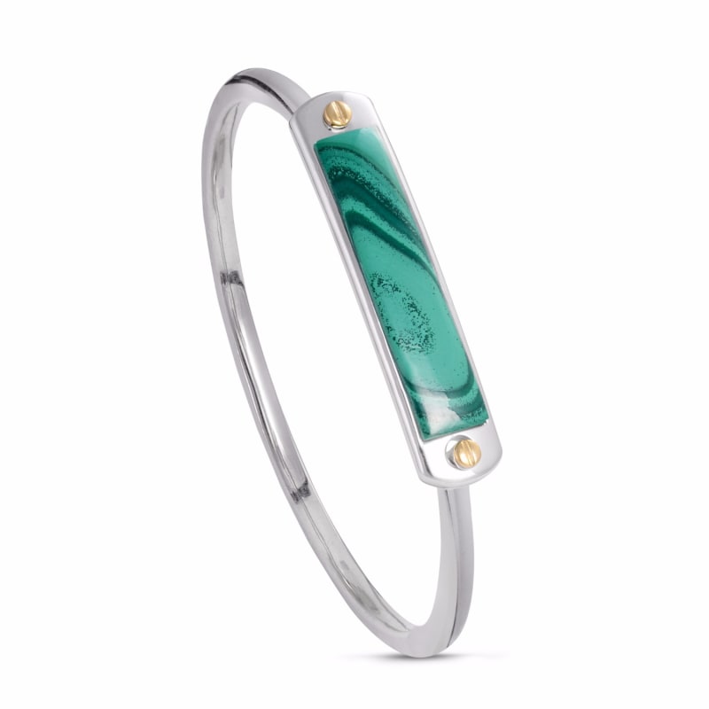 Thumbnail of Malachite Small Id Cuff Bracelet image