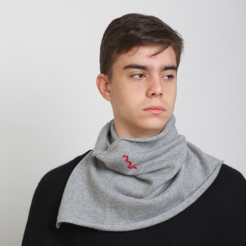 Thumbnail of Ethical Cashmere Snood Transformer Grey image