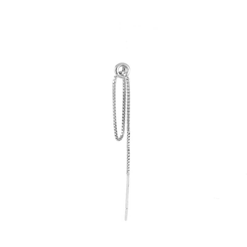 Thumbnail of Hoop & Chain Single Earring Silver image