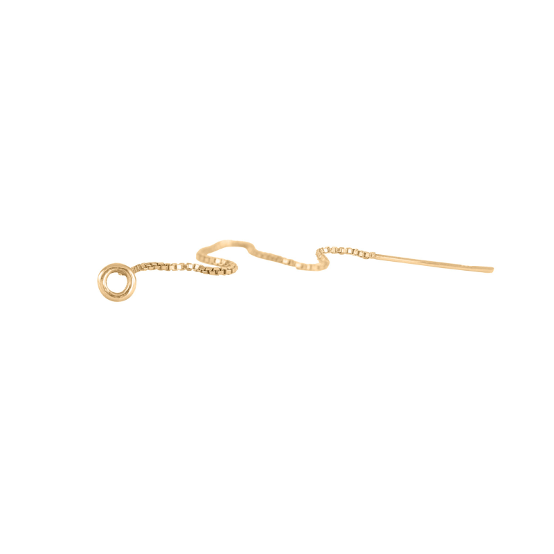 Thumbnail of Hoop & Chain Single Earring - Gold image