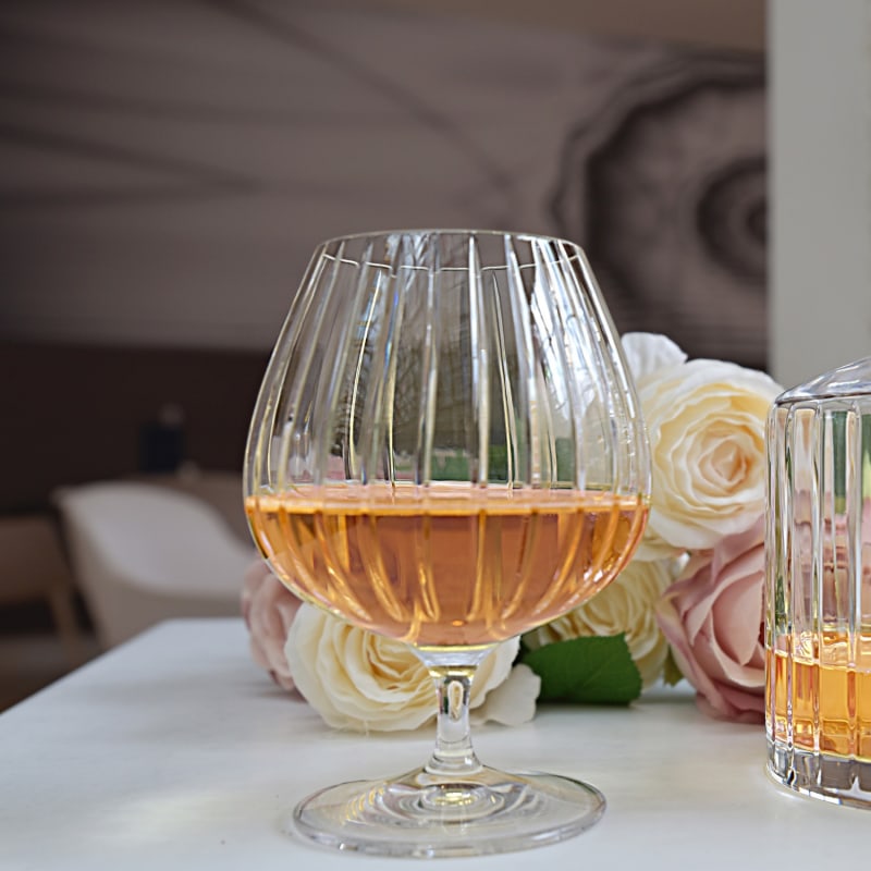 Pair Of Crystal Brandy Balloon Glasses Eliská Wolf & Badger