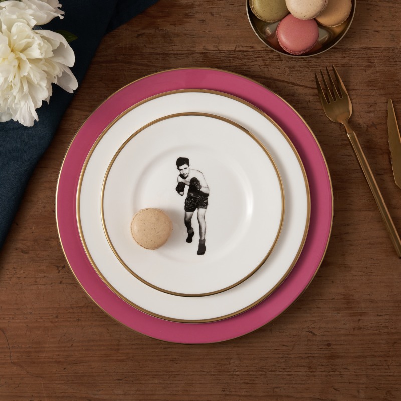 Thumbnail of The Fighting Spirit Raspberry Pink Dinner Plate image