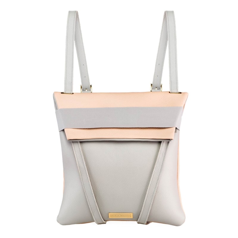 Thumbnail of Backpack Nude Pink Blush & Grey Leather image