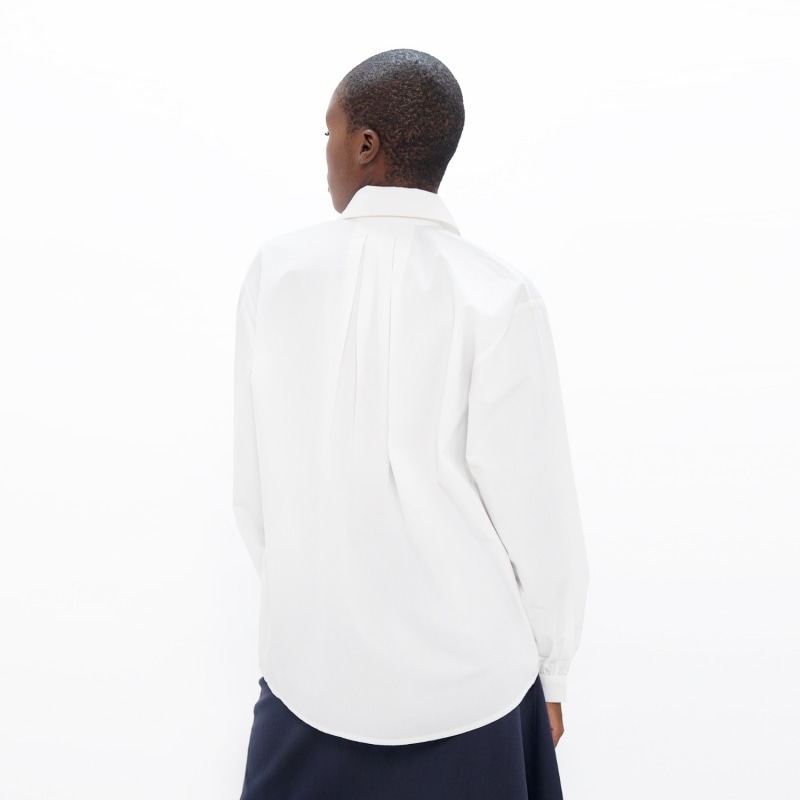 Thumbnail of Prague Organic Cotton Poplin Collar Shirt In Cloud White image