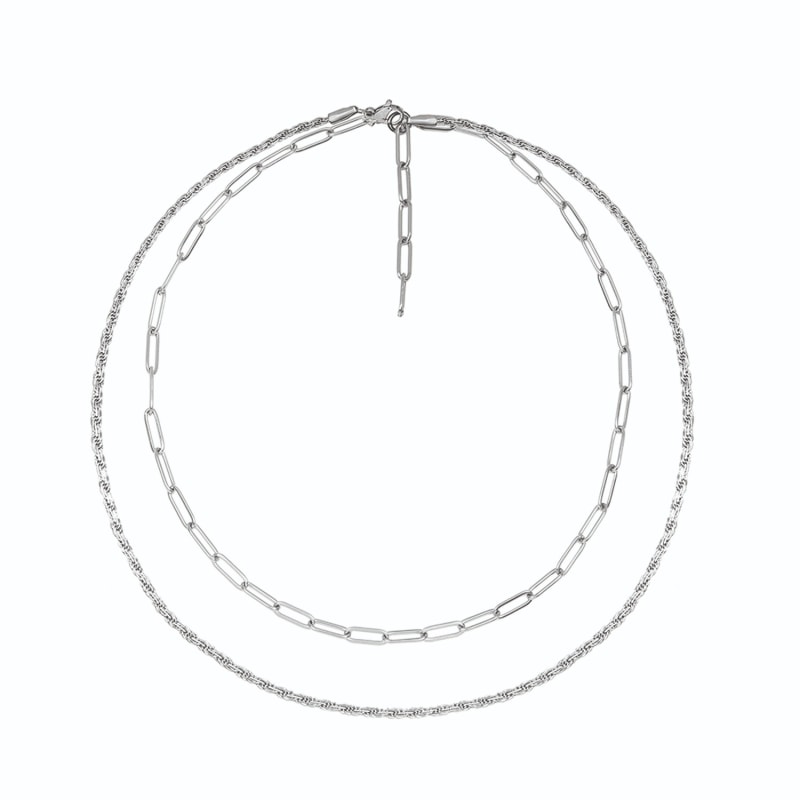 Thumbnail of Layered Chain Necklace Silver image