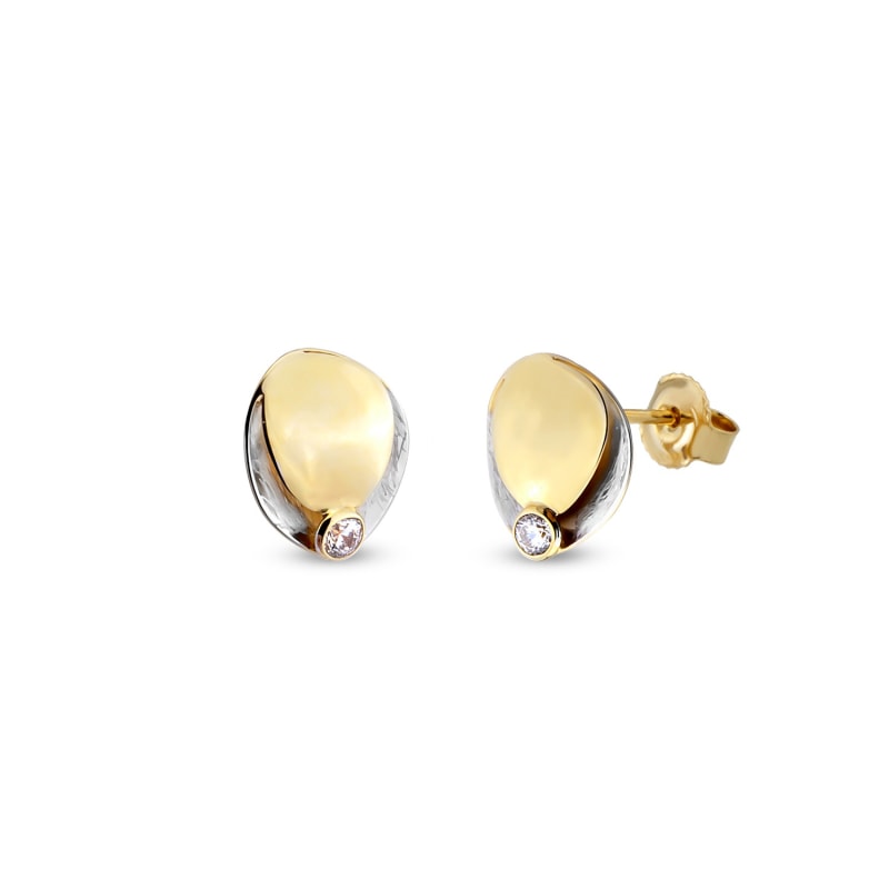 Thumbnail of Abstract Stud Gold Earrings image