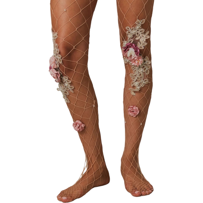 Floral embroidered tights new arrivals