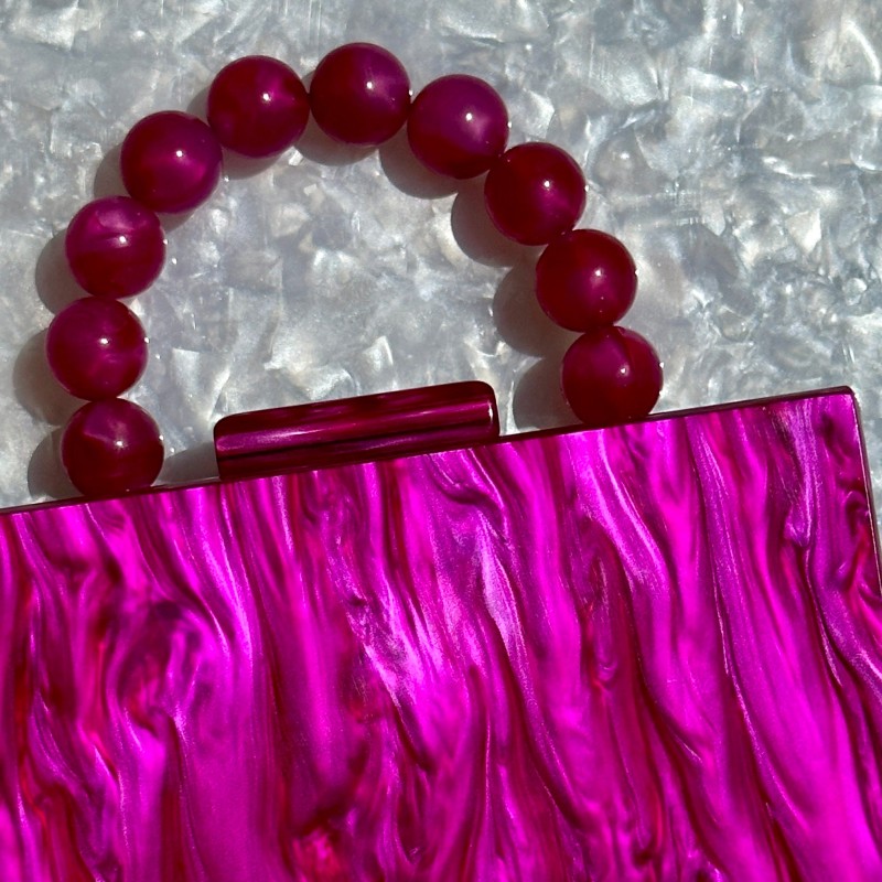 Pink acrylic clutch best sale