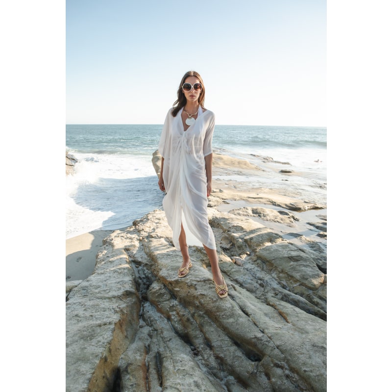 Thumbnail of Actius Caftan Kaftan Dress In Ivory image