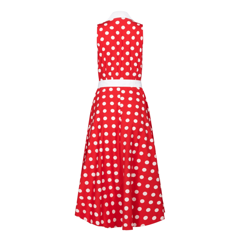 Thumbnail of Adelaide Alluring Midi Dress With Red & White Polka Dots image