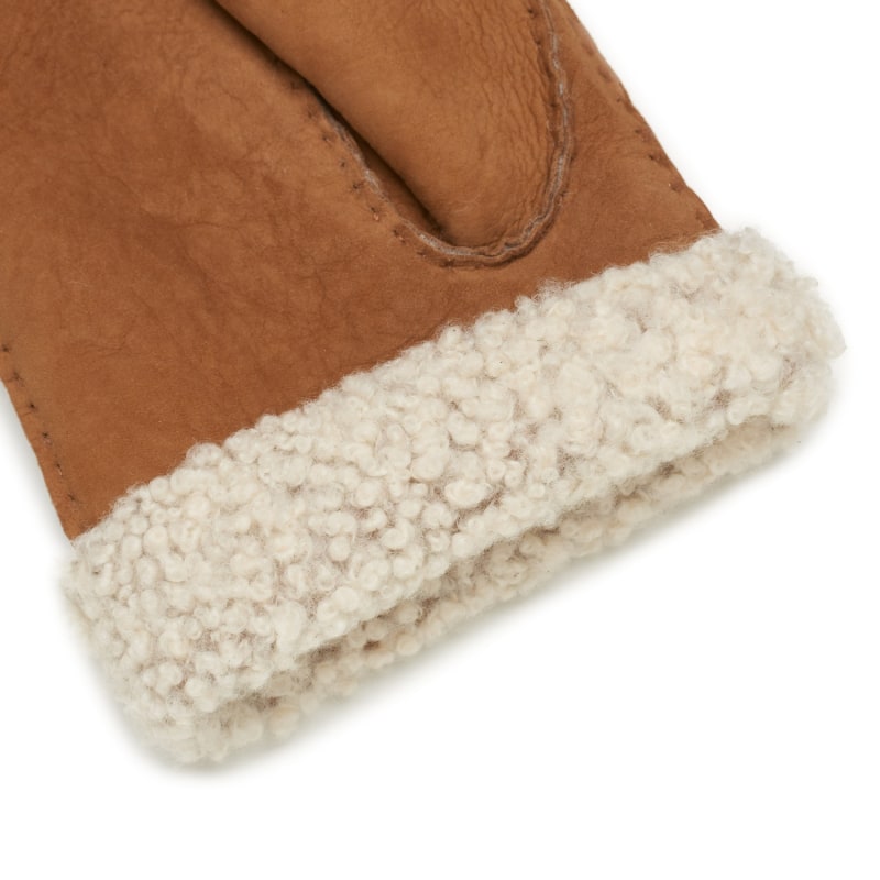 Thumbnail of Courmayeur - Women's Shearling Gloves in Camel Sheepskin Leather image