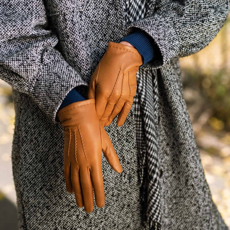 Thumbnail of Cremona - Women's Handmade Gloves In Camel Nappa Leather image