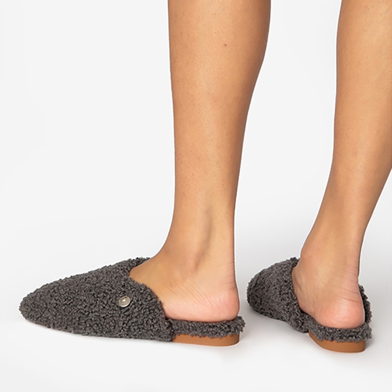 Thumbnail of Carla Indoor Outdoor Mule Slippers In Charcoal image