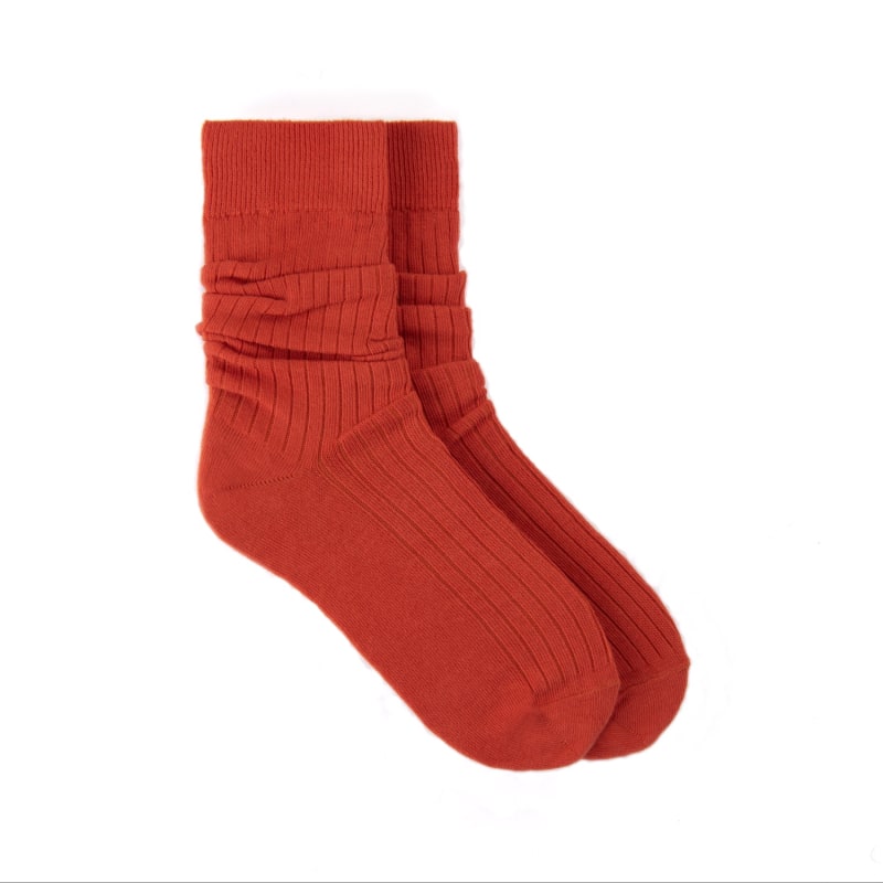 Classic Wool Ankle Socks - Red