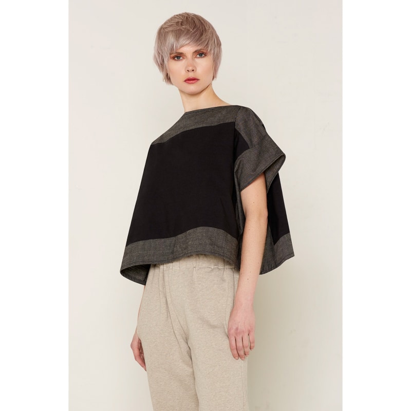 Thumbnail of Organic Cotton Luna Top Black & Grey image