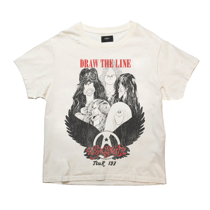 white aerosmith t shirt