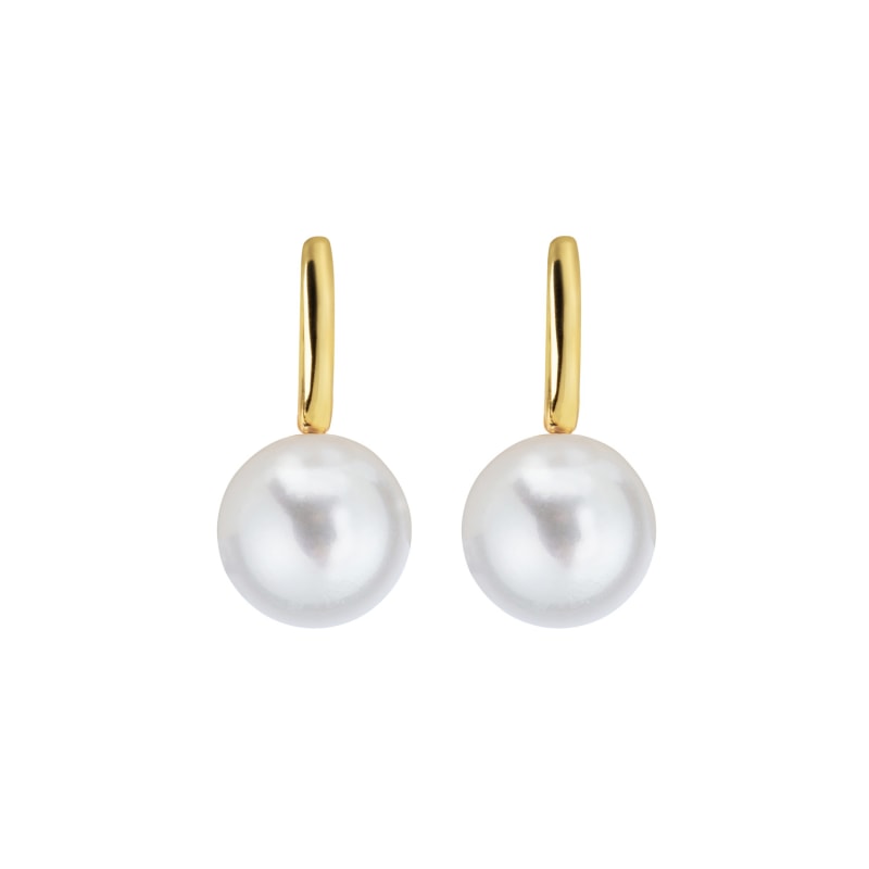 Thumbnail of Aetis X Large Pearl Hoop Earrings - Gold image