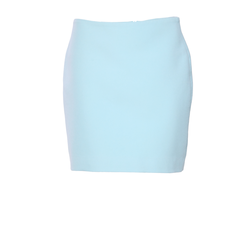 Thumbnail of Afina -  Crepe Mini Skirt In Mint Blue image