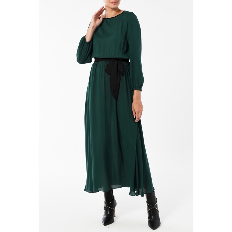 Thumbnail of Midi Jojo Dress Bottle Green Rayon image