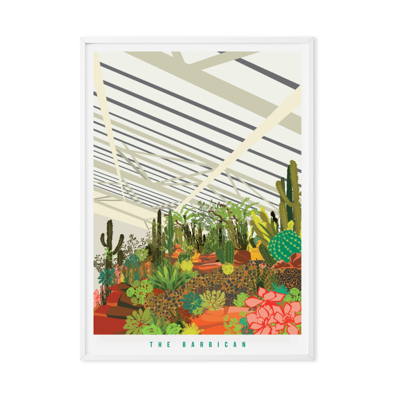 Thumbnail of The Barbican Conservatory Illustrated Art Print Of London image