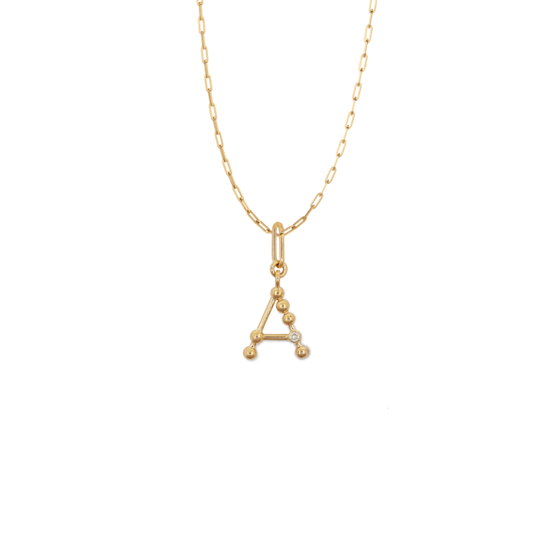 Stories Initial Charm - Gold - Letter A