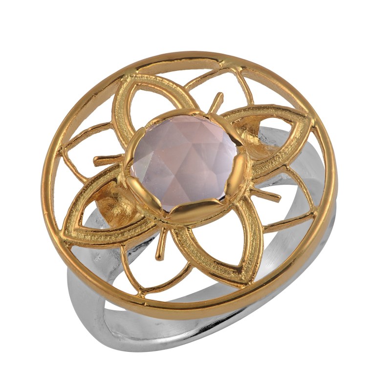 Thumbnail of Bali Rose Quartz Statement Ring image