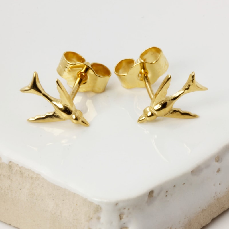 Thumbnail of Swallow Earrings Gold image