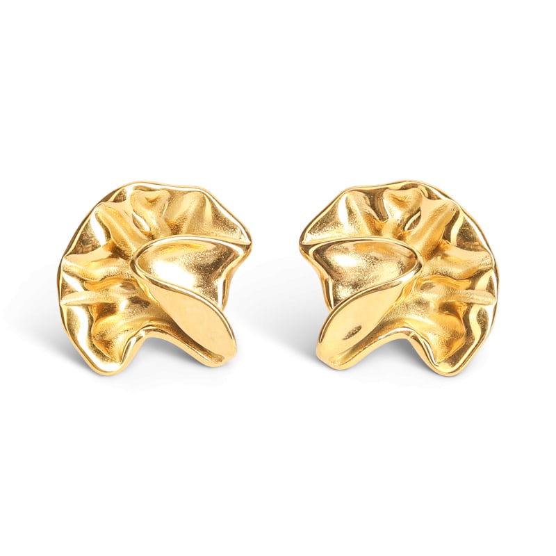 Thumbnail of Aiko Statement Flower Gold Earrings image