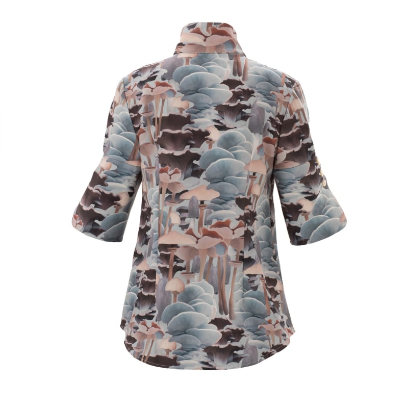 Thumbnail of Grey Mushroom Print Short Sleeve Shirt image