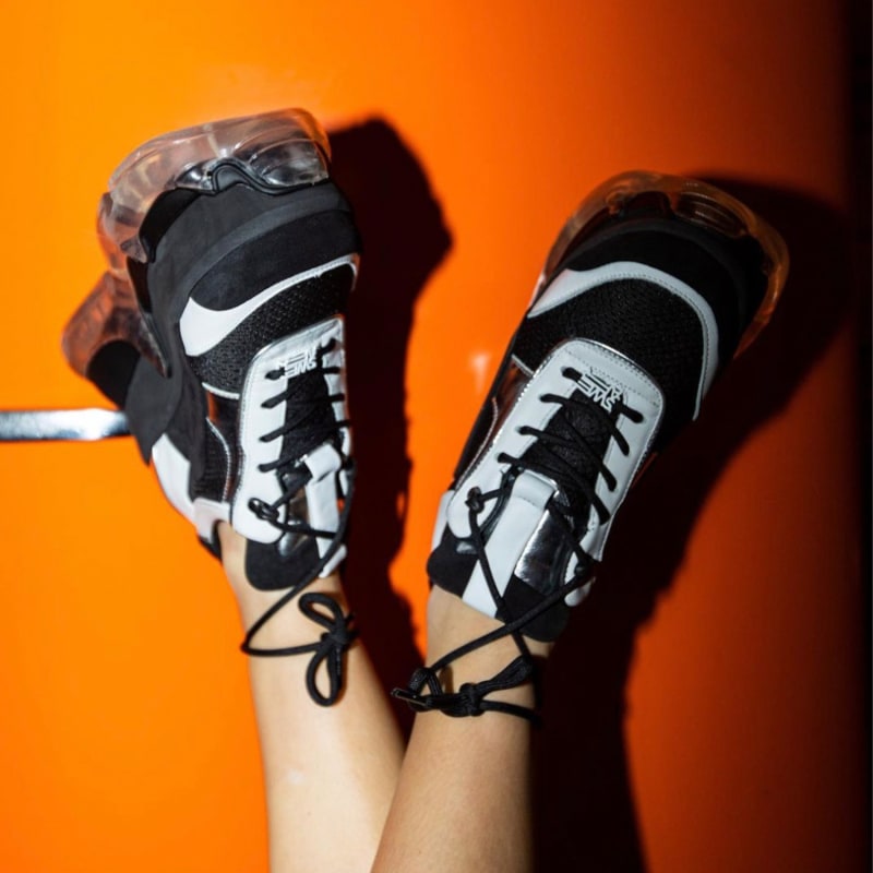 Air Rev. Nitro Sky Platform Sneakers - Silver | Swear | Wolf & Badger