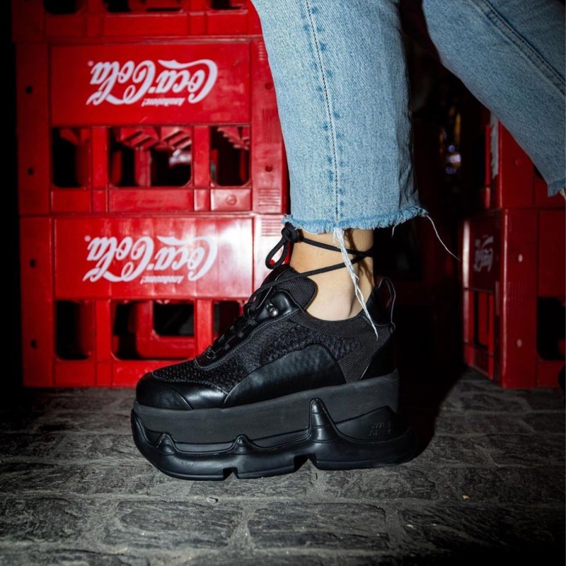 Thumbnail of Air Rev. Nitro Sky Platform Sneakers - Triple Black image