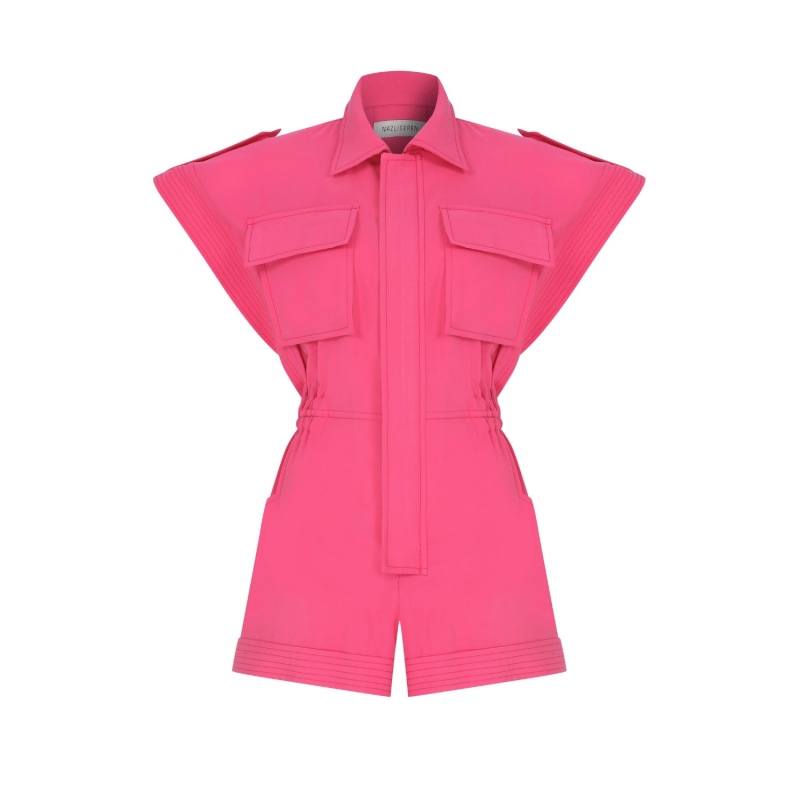 Pink boiler playsuit top