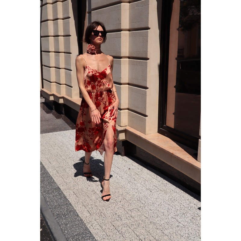 Alicia lace strappy midi dress cheap