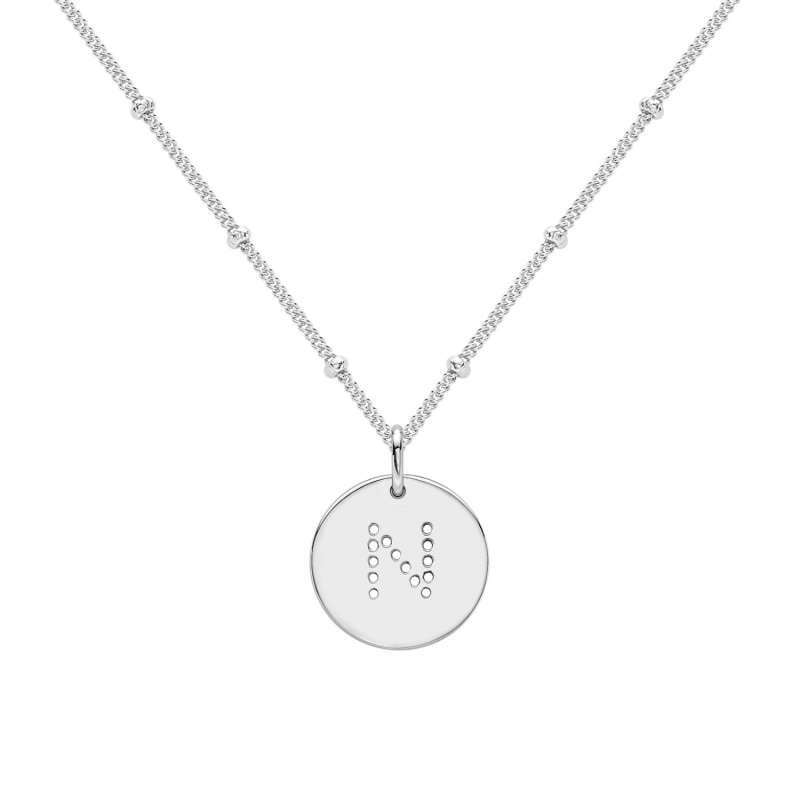 Thumbnail of Silver Alphabet N Necklace image