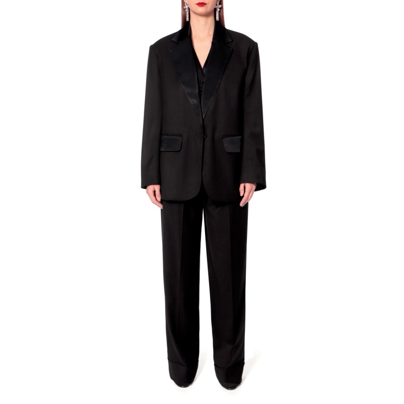 Thumbnail of Alex Fashion Black Blazer Long Oversized Blazer image