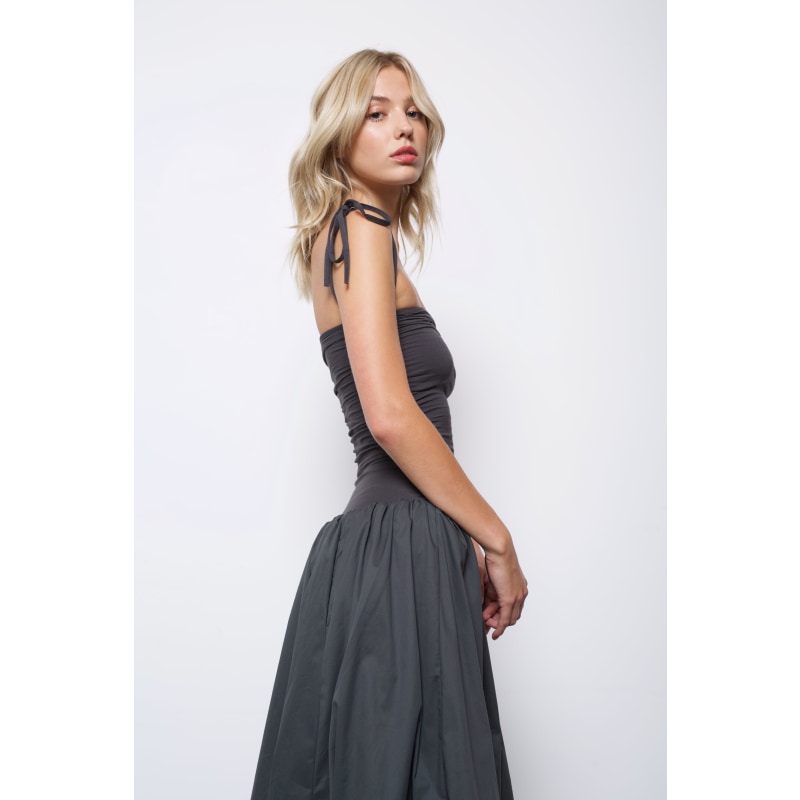 Thumbnail of Alexa Dark Grey Puffball Dress image