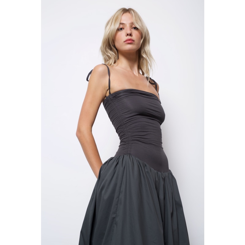 Thumbnail of Alexa Dark Grey Puffball Dress image