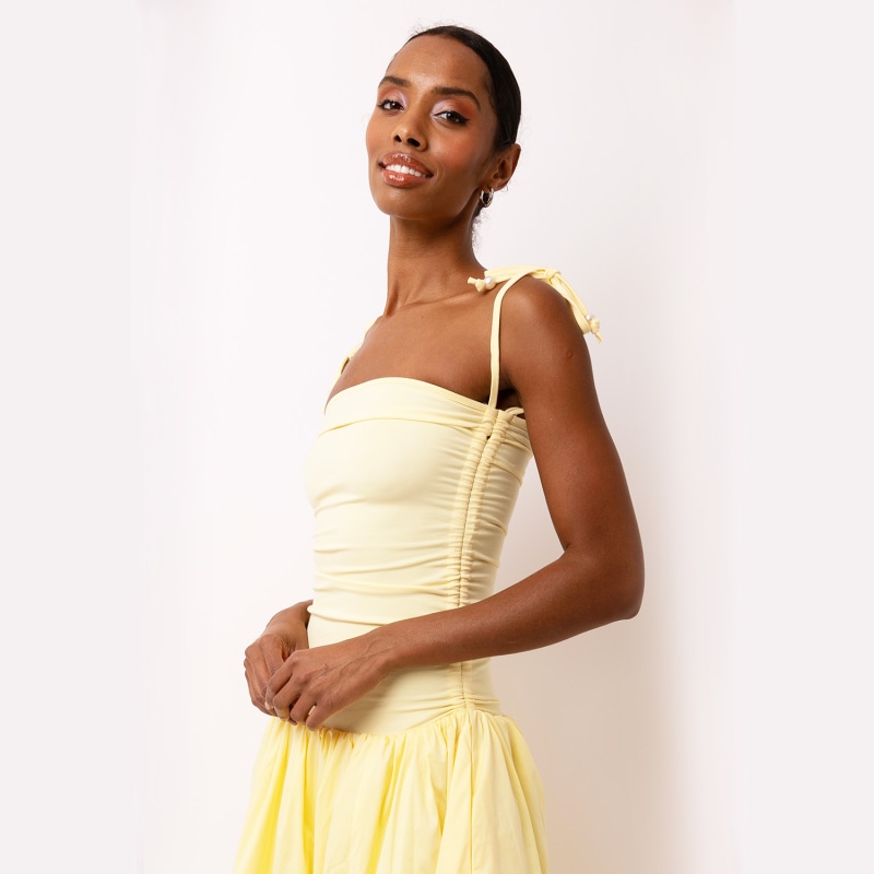 Thumbnail of Alexa Yellow Puffball Dress image