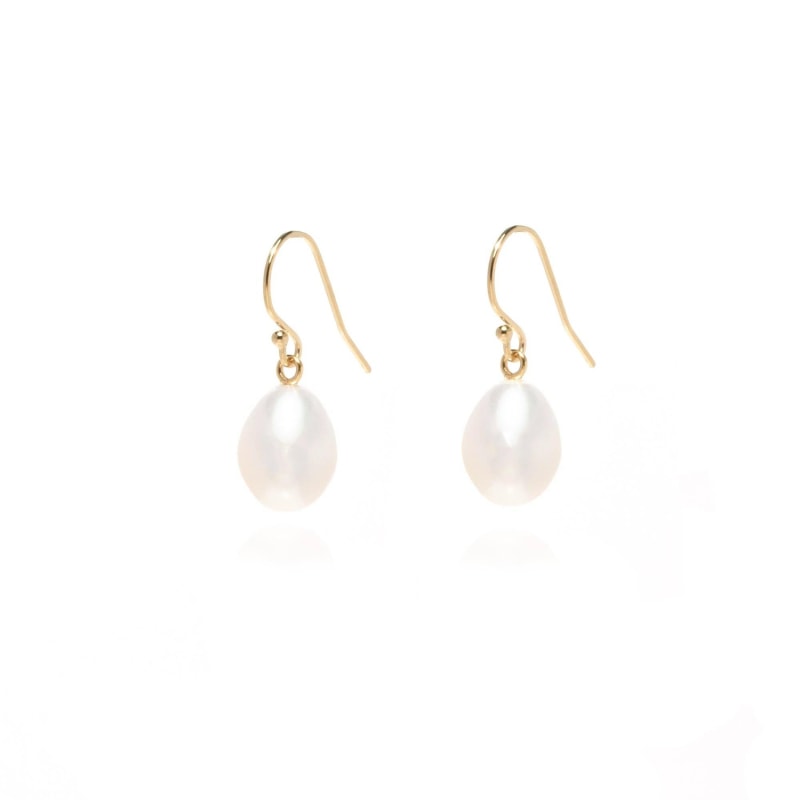 Thumbnail of Alexandra Baroque Drop Pearl Gold Earrings image