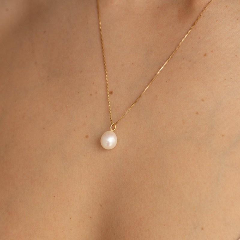 Thumbnail of Alexandra Classic Baroque Pearl Gold Necklace image