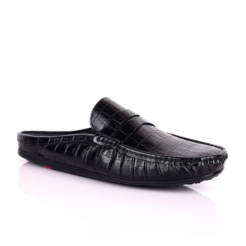 Thumbnail of Alfred Croc Half Slippers - Black image