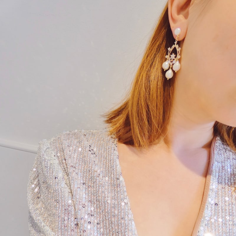 Thumbnail of Alice Chandelier Pearl Earrings image
