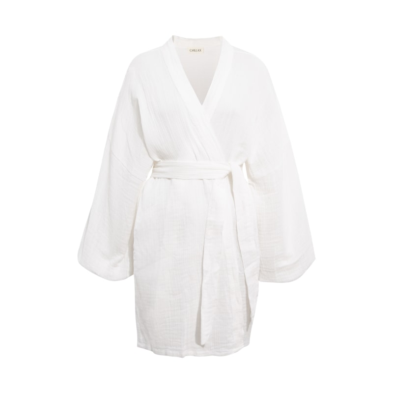 Thumbnail of Alice Cotton White Kimono Robe image