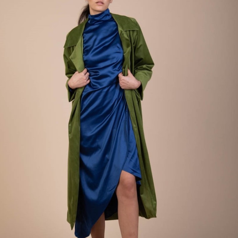 Thumbnail of Alisha Royal Blue Satin Dress image