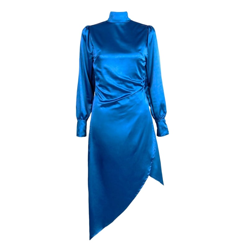 Thumbnail of Alisha Royal Blue Satin Dress image