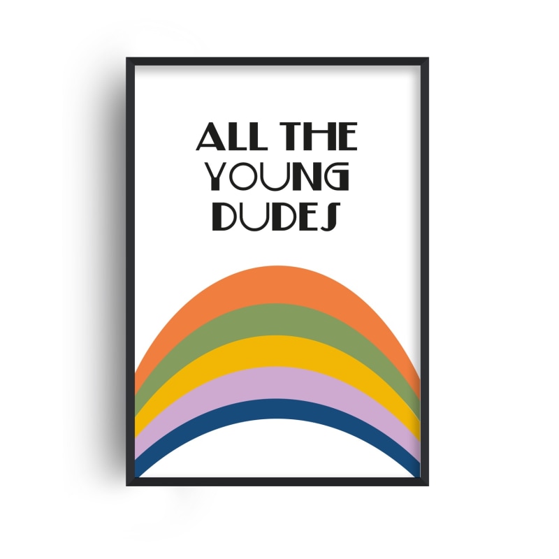 Thumbnail of All The Young Dudes Retro GicléE Art Print image