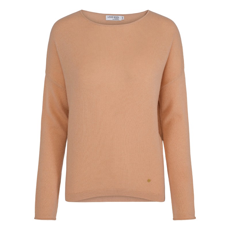 Thumbnail of Ally Cashmere Boatneck Pullover - Caramel Beige image