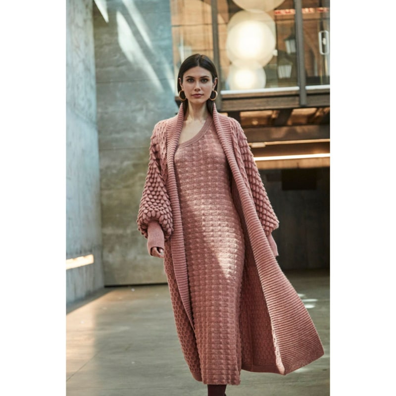Alpaca And Merino Wool Oversized Knit Long Cardigan Claude Alpaca And Merino Wool Oversized Knit Long Cardigan Claude