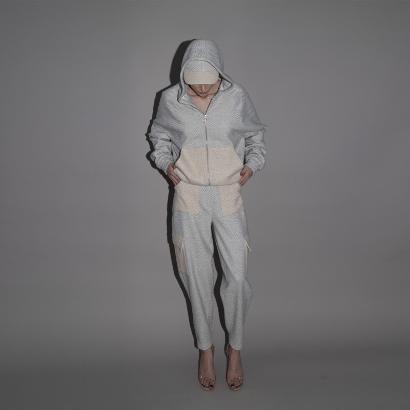 Alpaca Wool Bomber Jacket Vestiaire d un Oiseau Libre Wolf