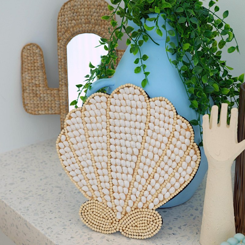 Seashell wall hanging